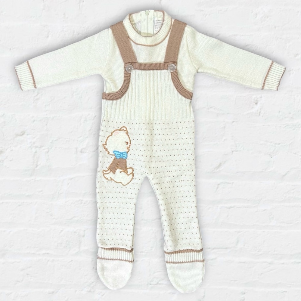 Vintage 80’s Knitted Footie Beat Onesie